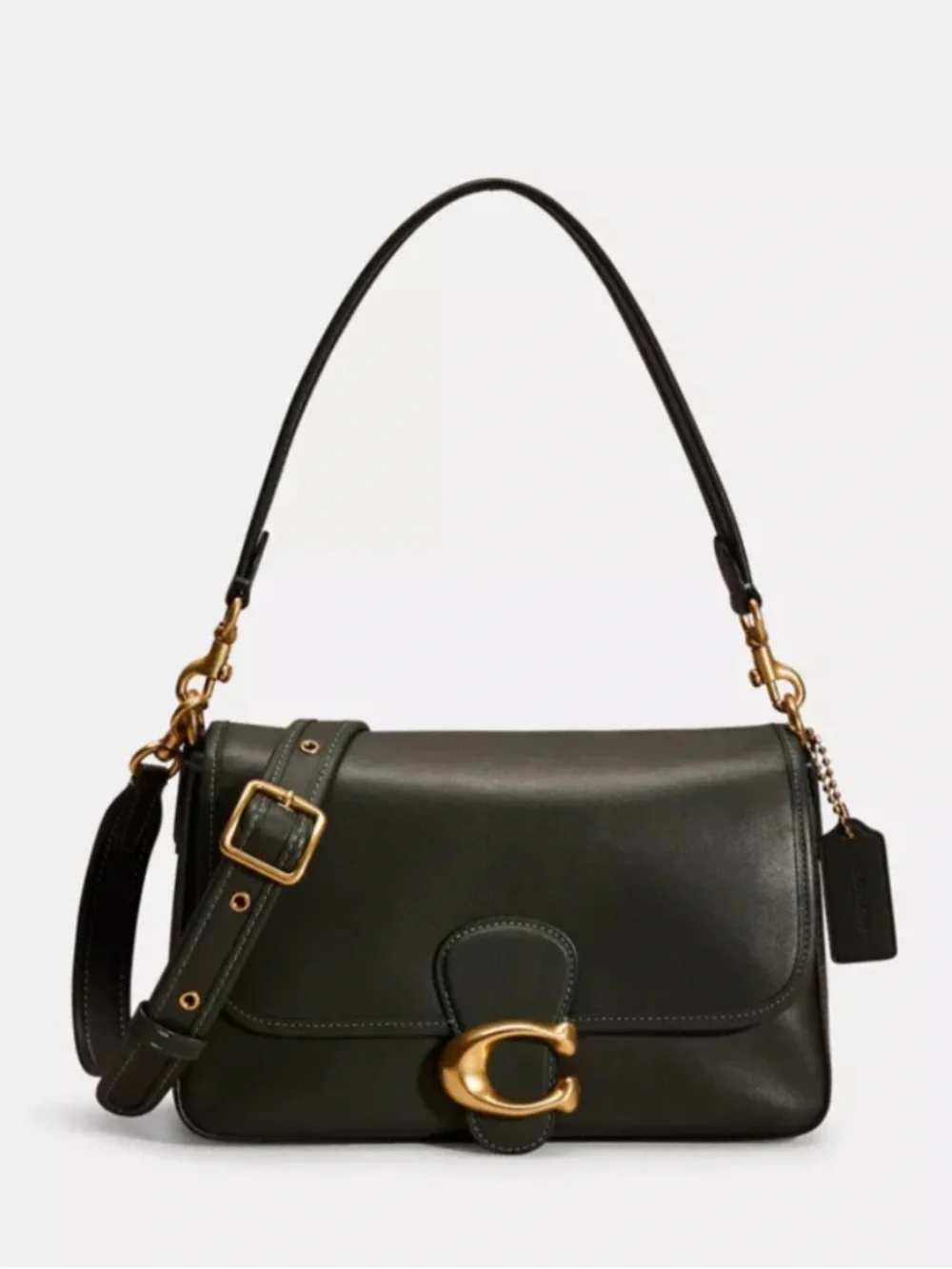 Coach Black/Brass Soft Tabby Shoulder Bag